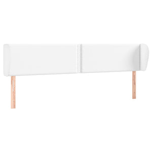 vidaXL Wingback Headboard White 203x23x78/88 cm Faux Leather