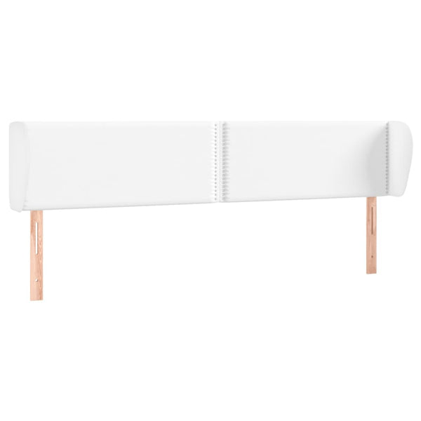 vidaXL Wingback Headboard White 203x23x78/88 cm Faux Leather
