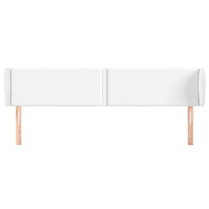 vidaXL Wingback Headboard White 203x23x78/88 cm Faux Leather