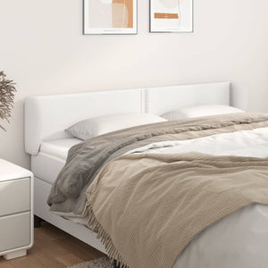 vidaXL Wingback Headboard White 203x23x78/88 cm Faux Leather