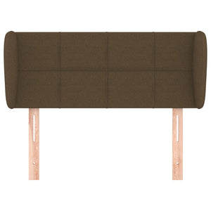vidaXL Wingback Headboard Dark Brown 83x23x78/88 cm Fabric