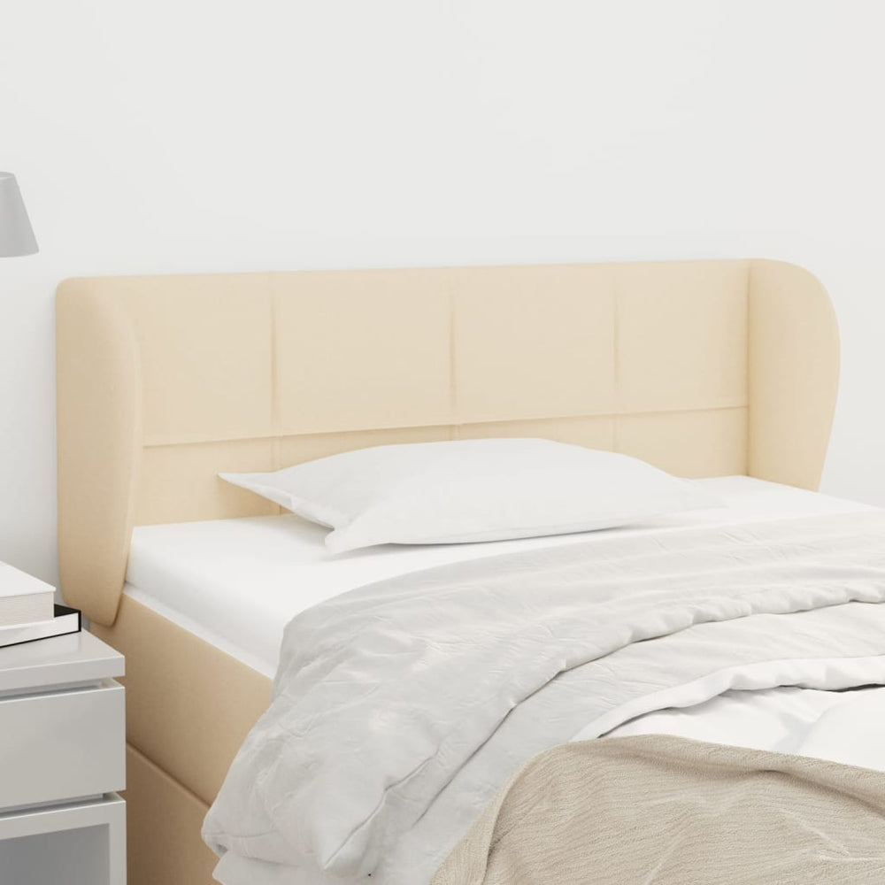 vidaXL Wingback Headboard Cream 83x23x78/88 cm Fabric