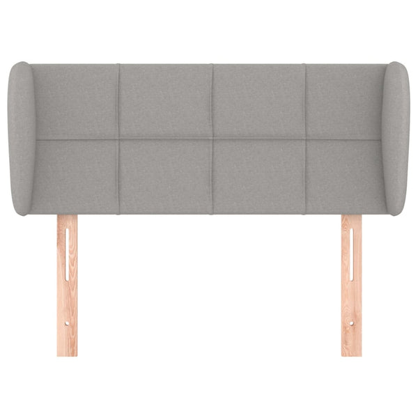 vidaXL Wingback Headboard Light Gray 93x23x78/88 cm Fabric