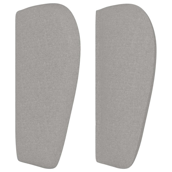 vidaXL Wingback Headboard Light Gray 93x23x78/88 cm Fabric