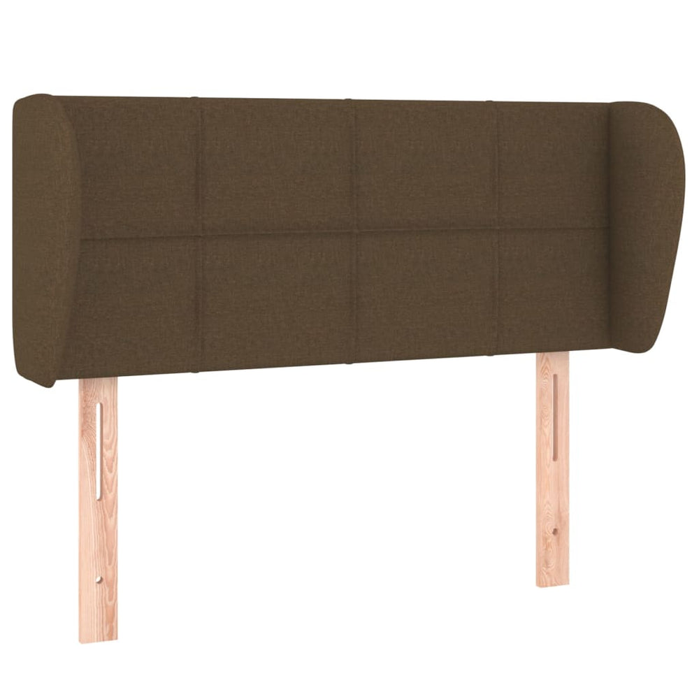 vidaXL Wingback Headboard Dark Brown 93x23x78/88 cm Fabric