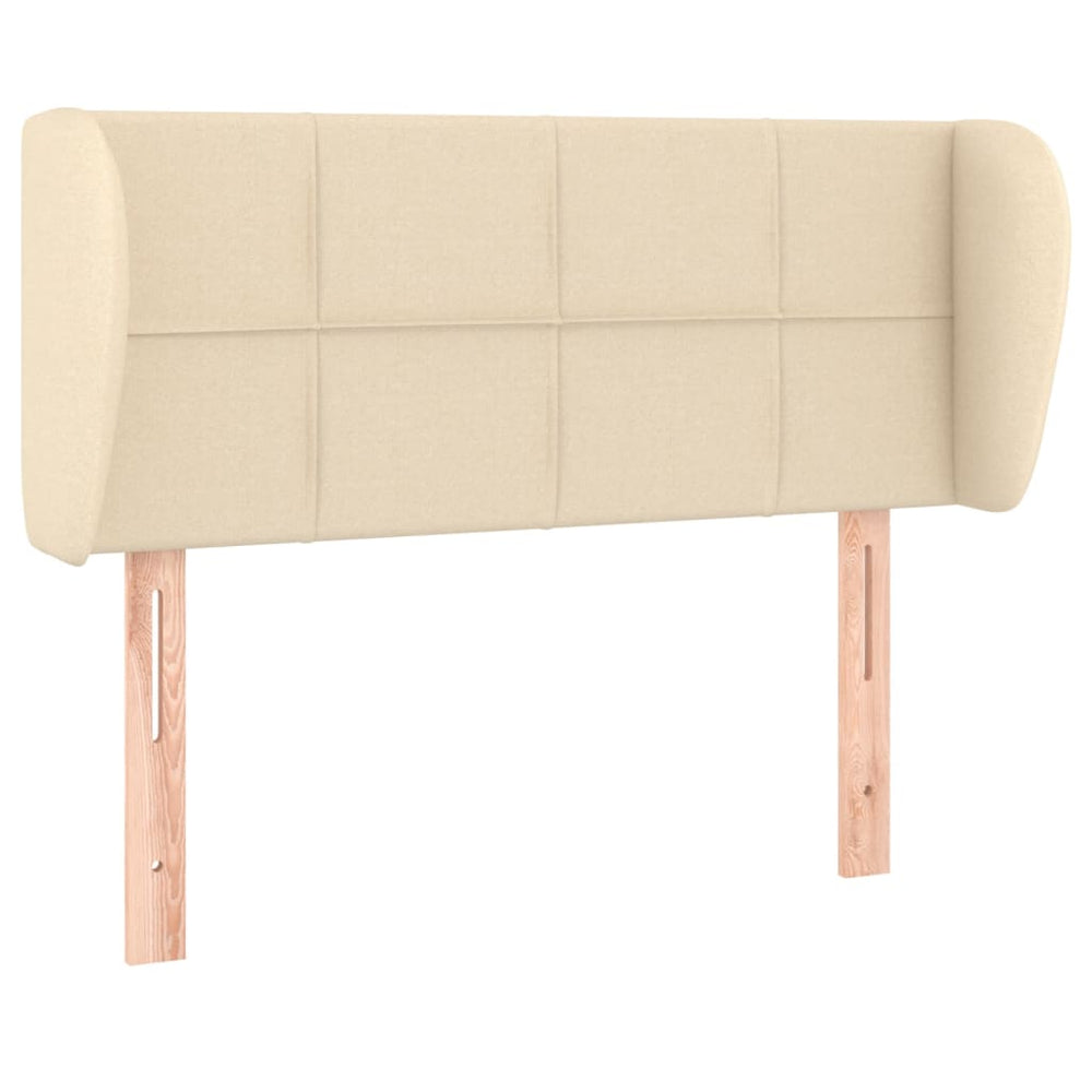 vidaXL Wingback Headboard Cream 93x23x78/88 cm Fabric