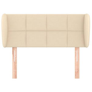 vidaXL Wingback Headboard Cream 93x23x78/88 cm Fabric