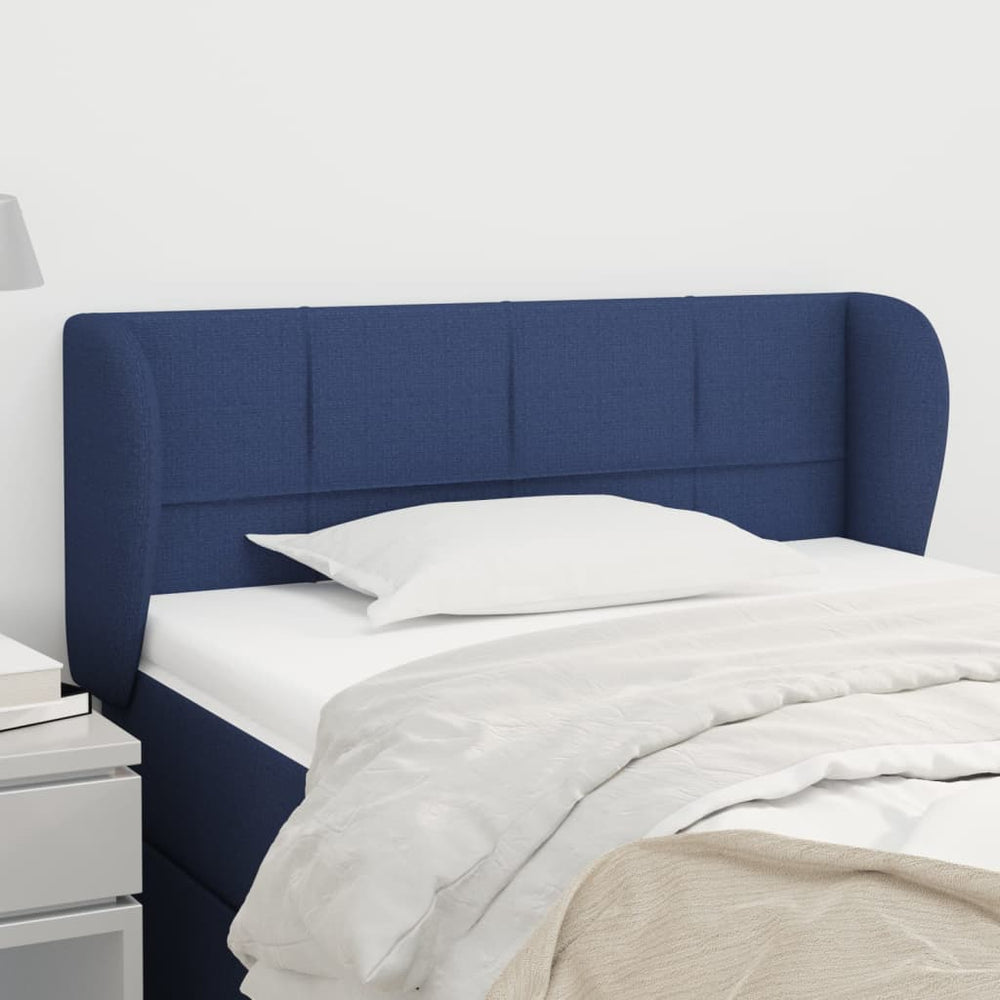 vidaXL Wingback Headboard Blue 93x23x78/88 cm Fabric