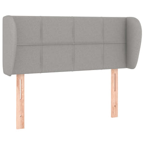 vidaXL Wingback Headboard Light Gray 103x23x78/88 cm Fabric