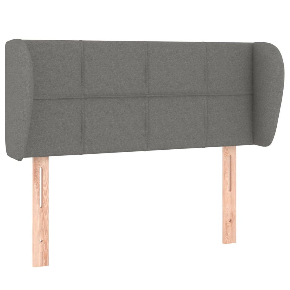 vidaXL Wingback Headboard Dark Grey 103x23x78/88 cm Fabric