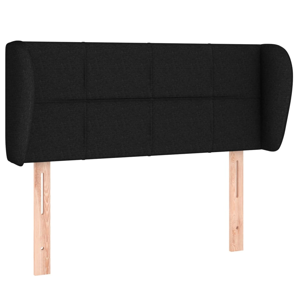 vidaXL Wingback Headboard Black 103x23x78/88 cm Fabric