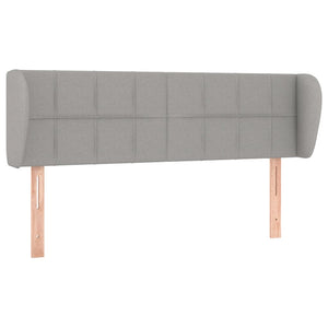vidaXL Wingback Headboard Light Grey 147x23x78/88 cm Fabric