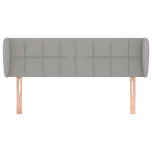 vidaXL Wingback Headboard Light Grey 147x23x78/88 cm Fabric