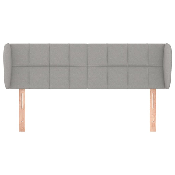 vidaXL Wingback Headboard Light Grey 147x23x78/88 cm Fabric