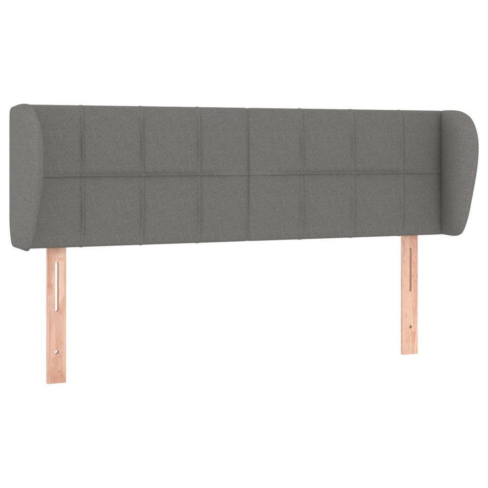 vidaXL Wingback Headboard Dark Grey 147x23x78/88 cm Fabric