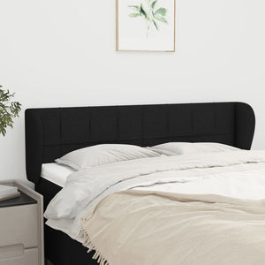 vidaXL Wingback Headboard Black 147x23x78/88 cm Fabric