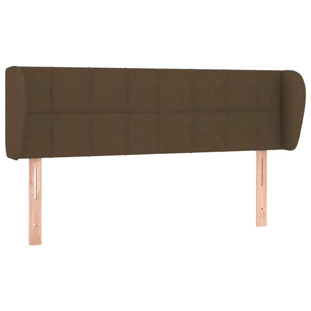 vidaXL Wingback Headboard Dark Brown 147x23x78/88 cm Fabric