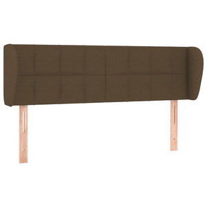 vidaXL Wingback Headboard Dark Brown 147x23x78/88 cm Fabric
