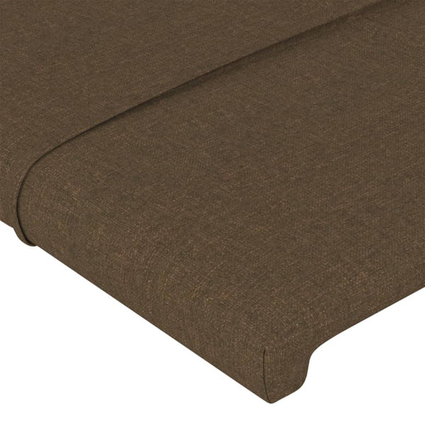 vidaXL Wingback Headboard Dark Brown 147x23x78/88 cm Fabric