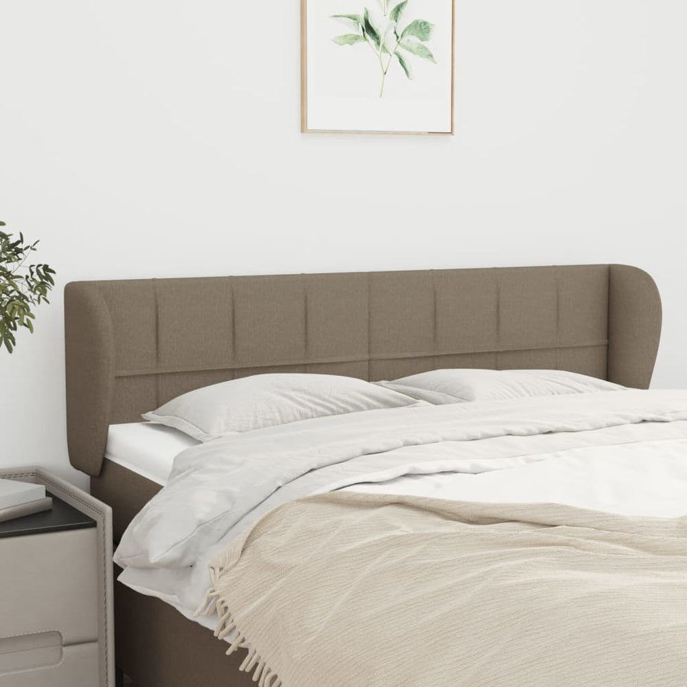vidaXL Wingback Headboard Taupe 147x23x78/88 cm Fabric