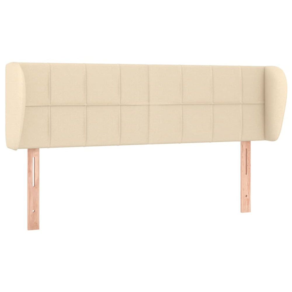 vidaXL Wingback Headboard Cream 147x23x78/88 cm Fabric