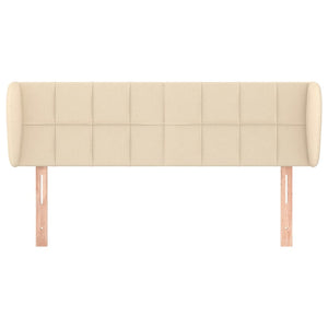 vidaXL Wingback Headboard Cream 147x23x78/88 cm Fabric