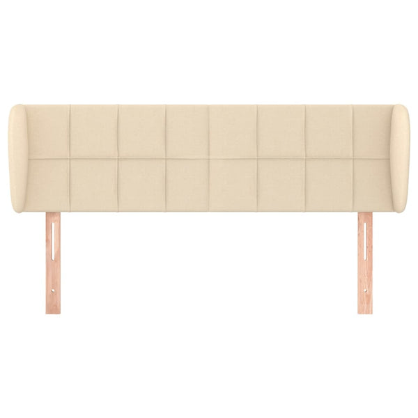 vidaXL Wingback Headboard Cream 147x23x78/88 cm Fabric