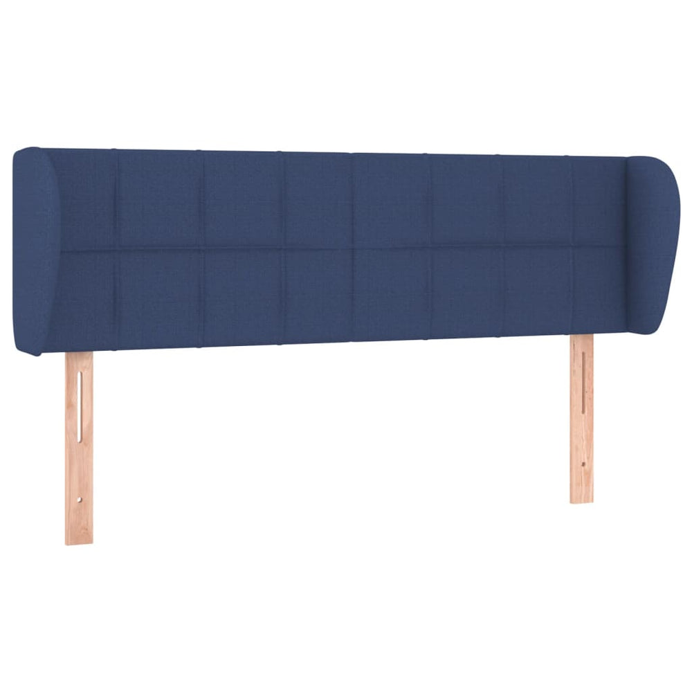 vidaXL Wingback Headboard Blue 147x23x78/88 cm Fabric