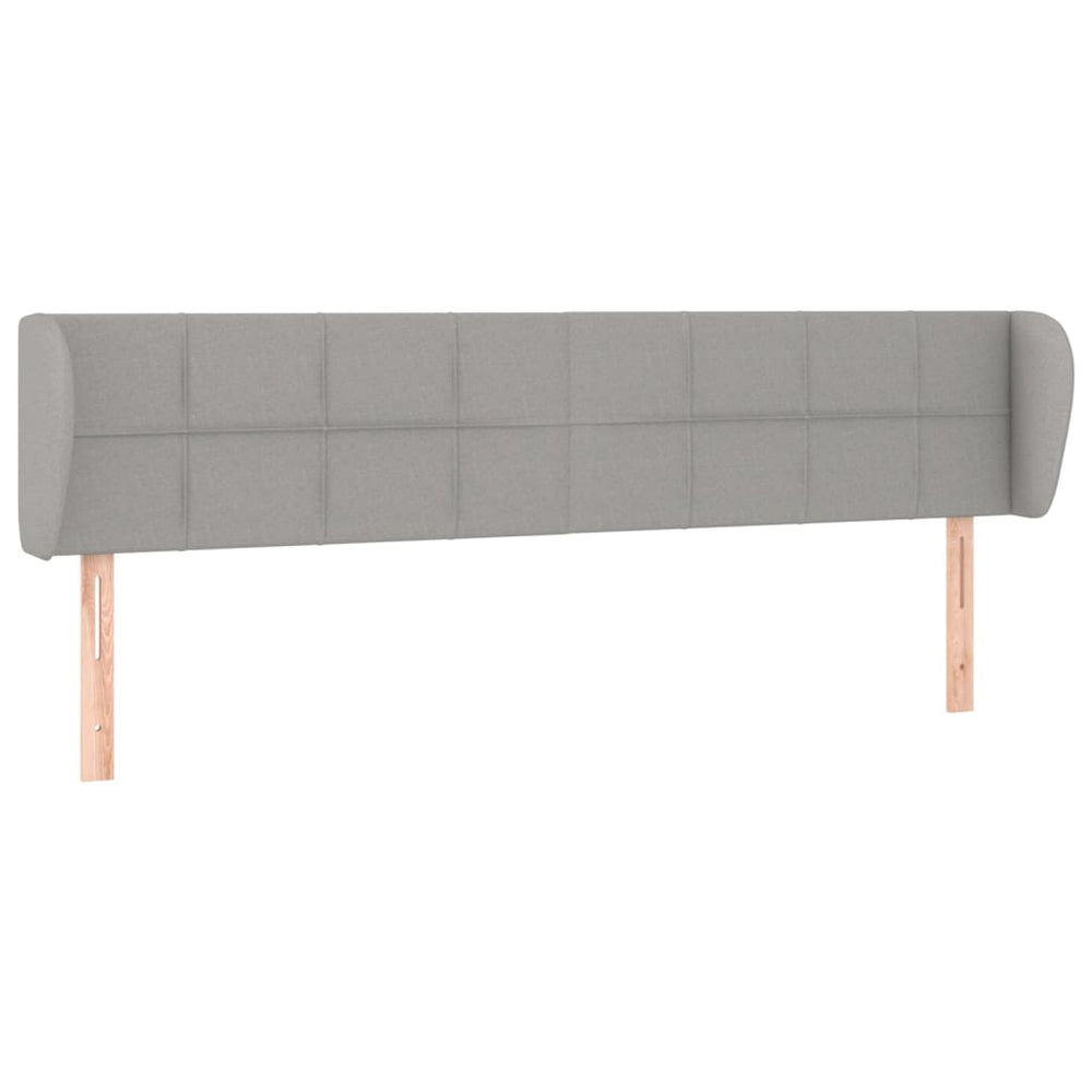 vidaXL Wingback Headboard Light Gray 163x23x78/88 cm Fabric
