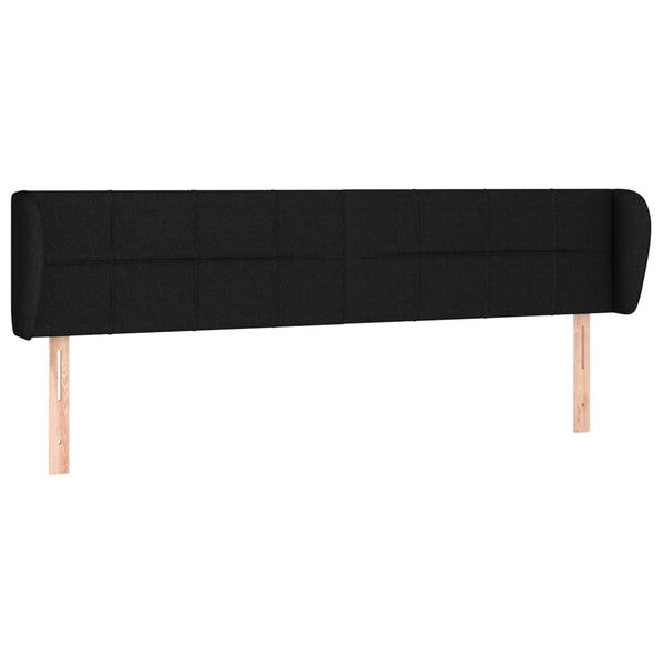 vidaXL Wingback Headboard Black 163x23x78/88 cm Fabric