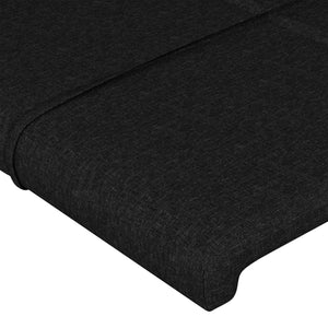 vidaXL Wingback Headboard Black 163x23x78/88 cm Fabric