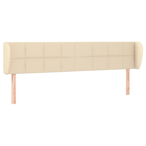 vidaXL Wingback Headboard Cream 163x23x78/88 cm Fabric