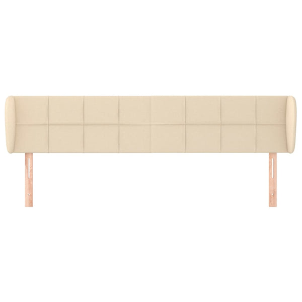 vidaXL Wingback Headboard Cream 163x23x78/88 cm Fabric