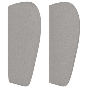 vidaXL Headboard with Wings Light Grey 183x23x78/88 cm Fabric