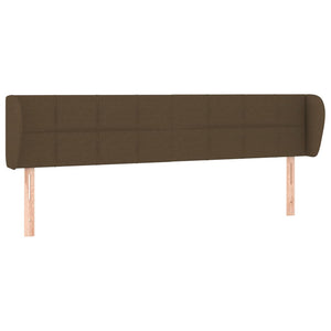 vidaXL Wingback Headboard Dark Brown 183x23x78/88 cm Fabric