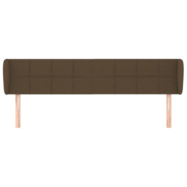 vidaXL Wingback Headboard Dark Brown 183x23x78/88 cm Fabric