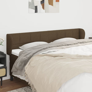 vidaXL Wingback Headboard Dark Brown 183x23x78/88 cm Fabric
