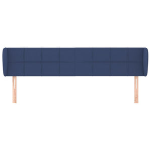 vidaXL Wingback Headboard Blue 183x23x78/88 cm Fabric