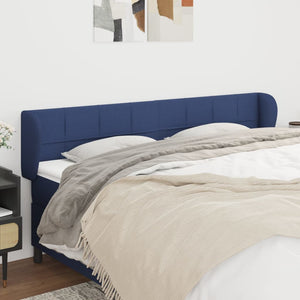 vidaXL Wingback Headboard Blue 183x23x78/88 cm Fabric