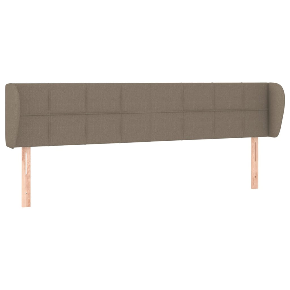 vidaXL Wingback Headboard Taupe 203x23x78/88 cm Fabric