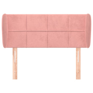 Kopfteil mit Ohren Rosa 93x23x78/88 cm Samt
