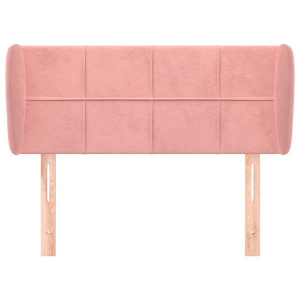 Kopfteil mit Ohren Rosa 103x23x78/88 cm Samt