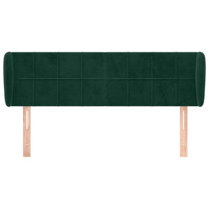 Kopfteil mit Ohren Dunkelgrün 147x23x78/88 cm Samt