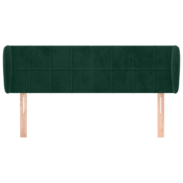 Kopfteil mit Ohren Dunkelgrün 147x23x78/88 cm Samt