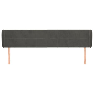 vidaXL Wingback Headboard Dark Grey 183x23x78/88 cm Velvet
