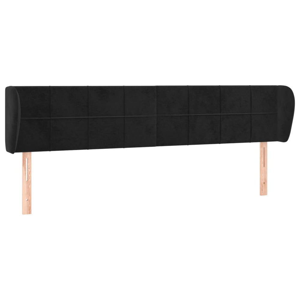 vidaXL Wingback Headboard Black 183x23x78/88 cm Velvet