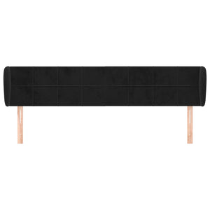 vidaXL Wingback Headboard Black 183x23x78/88 cm Velvet