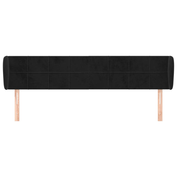 vidaXL Wingback Headboard Black 183x23x78/88 cm Velvet
