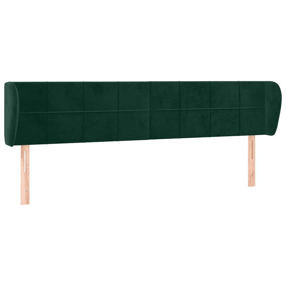 vidaXL Wingback Headboard Dark Green 183x23x78/88 cm Velvet