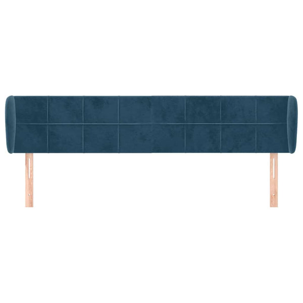 vidaXL Wingback Headboard Dark Blue 183x23x78/88 cm Velvet